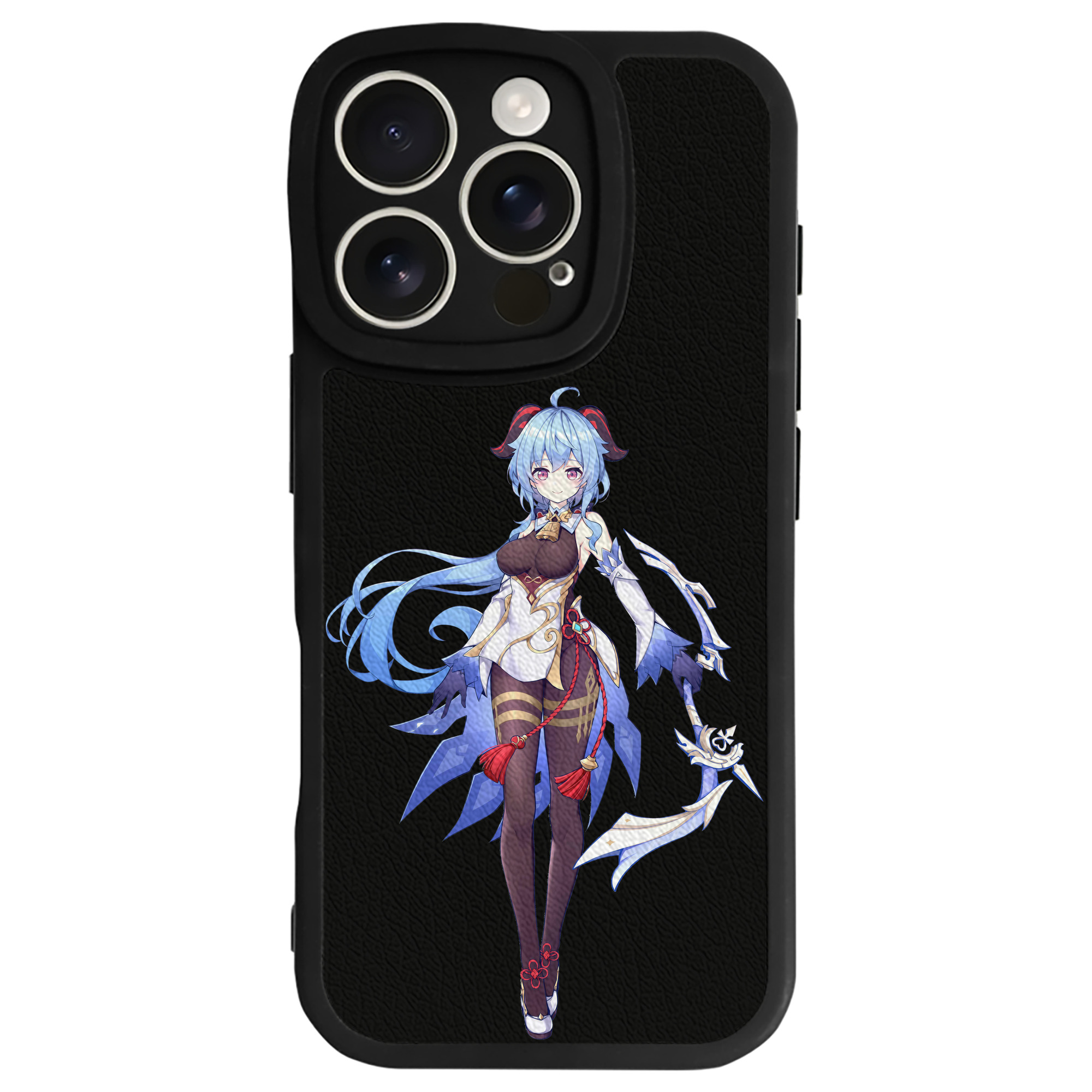 げんし神 甘雨 かんう genshin Ganyu 【iPhone 16シリーズ対応】シリコンスマホケース（レザー調） 材質：シリコン
